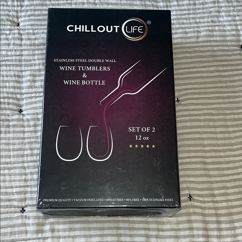 Chillout Life Wine Tumblers & Bottle Set